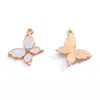 Colgante de Mariposa de Esmalte con Pedrería Perlada de Colores Accesorios de Joyería de Aleación DIY Colgante de Collar Pulsera Venta Caliente Transfronteriza