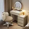 Tocador 2025 para Apartamentos Pequeños, Estilo Moderno Simple Color Crema, Habitación de Celebridad de Internet Casa de Alquiler, Juego Completo de Tocador