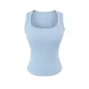 Camisola Sexy Estilo Chica Caliente para Mujer, Top Elástico Ajustado sin Mangas con Cuello Cuadrado