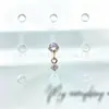 Brincos da coleção F136 liga de titânio roxo claro dourado, piercings labiais G23 titânio rosca interna zircônia, joias para piercing