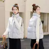 Chaleco de Invierno 2026 con Cuello Alto Estilo Nuevo Versátil de Moda para Mujer Chaleco de Algodón Estilo Coreano Sencillo Elegante Chaqueta para Mujer