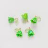 Acessórios para joias DIY de 1,5 cm, lírio perolado, orquídea colorida, folhas tridimensionais, flor, pulseira, chaveiro, pingente de colar