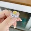 Anillo de Plata de Ley S925 Estilo Ins para Mujer Simple y Fácil de Combinar Anillo Ojo de Caballo Espiga Explosión del Libro Rojo Chapado Anillo AU750