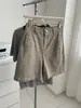 Shorts Jeans de Algodão Lavado Estilo Coreano para Mulheres, Calça Casual Ampla de Cintura Alta em Linha A, Calça de Cinco Pontos Casual para o Verão 2026