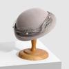 Sombrero de nuevo estilo Hua Qiao para mujer, boina de otoño e invierno, gorra de pintor para mujer, bombín pequeño de lana retro británico para banquete