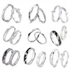 Anel de casal um par de anéis masculinos e femininos simples moda temperamento coreano anel de zircônia coroa anel de diamante de simulação aberto para casamento