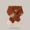 Oferta Especial Invierno Nuevo Estilo Bola de Lana Tejida Oso de Dibujos Animados Flor de Fresa Bufanda Cálida para Niños Niñas y Niños