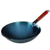 Wok Tradicional de Hierro Fondo Redondo Wok para Saltear Wok Doméstico de Hierro Saltear Wok de Hierro Forjado Sin Recubrimiento No se Pega Fácilmente al Sartén Wok Wok Curado Lote