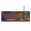 Teclado alámbrico de 98 teclas, tacto mecánico, función multimedia, retroiluminación para juegos, accesorios USB para computadora de oficina