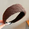 Diadema de Borde Ancho para Otoño e Invierno Estilo Coreano para Mujer Diadema Alta para la Parte Superior de la Cabeza Hace que la Cara Parezca Más Pequeña Sensación de Alta Calidad Pinza para el Cabello Accesorios para el Cabello Antideslizante Pinza para el Cabello Goma para el Cabello