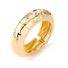 Pulsera popular transfronteriza europea y americana, pulsera de metal brillante con patrón de ola irregular minimalista INS, accesorio para mujer