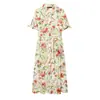 Comércio Exterior Transfronteiriço Roupas Femininas Verão 2026 Novo Estilo Europeu e Americano Camisa da Moda Vestido de Manga Curta Acinturado 1329327