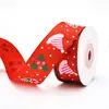 Conjunto de Fitas para Embalagem de Presente de Natal Fio de Decoração de Feriado Fita Cruzada Nova Fita de Flor para Presente
