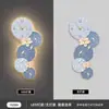 Nuevo Reloj de Sala de Estar Estilo Chino Lámpara de Pared Colgante Pintura Colgante Pintura de Nueve Peces Reloj de Pared para Fondo de TV Pintura Decorativa Murales de Entrada