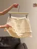 Falda de Línea A con Volantes y Cordón Estilo Coreano Gris Oscuro para Mujer, Versátil Falda Corta Nuevo Diseño Primavera 2026