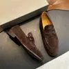 Novos Sapatos Casuais Masculinos Bc de Couro Genuíno Camurça Slip-On Planos, Cor Sólida Modernos Sapatos Preguiçosos, Sapatos Masculinos de Exportação