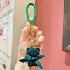 Llavero Oso Grande Sentado de Lana y Resina Accesorios de Moda para Pareja Llavero de Coche de Moda Colgante Lindo para Bolso