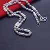 Artículos genuinos Collar Coreano Chapado en Cobre y Plata Cadena de Bolígrafo para Hombre Barril Hexagonal Collar de Tres Bolas Cadena Chapada en Cobre y Plata Moderno Agresivo para Hombre