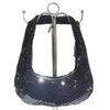 Dulce Fresca Chica Picante Bolso Nuevo para Mujer Bolso de Hombro de Malla Metálica Sentido Avanzado Celebridad de Internet Casual Bolso de Axila con Lentejuelas Plateadas