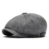 Sombrero de Fiesta Navaja Baño de Sangre Boina Gangster Sombrero Octagonal con Visera para el Sol de Primavera y Verano para Hombres Sombrero de Pintor Boina de Periodista Británica para Mujer