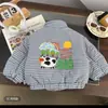 Chaqueta Acolchada de Algodón para Niños, Invierno para Niños, Gruesa con Felpa Adicional, Abrigo Cálido, Cuadros, Holgada, Estilo Coreano para Niñas, Chaqueta Acolchada de Algodón Versátil