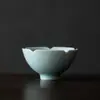Xícara de Degustação de Chá Yingqing da Fornalha Hutian Xícara Pessoal para Amante Conjunto de Chá Kung Fu Cerâmico Xícara de Chá Pétala Kwai Celadon