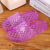 Pantuflas de Verano para Mujer con Cristal para Baño Hogar Interior de Plástico Gelatina Antideslizantes Transparentes Desodorantes Sandalias para Mujer
