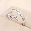 Nova Luz de Anel para Casal Yilu you Luxo Masculino e Feminino Personalidade Moda Zircônia Dedo Indicador Anel de Abertura para Proposta Joia de Mão