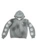 Sudadera con cremallera, cárdigan, chaqueta, pantalones de calle, estampado de estrellas Y2K, suelto, moderno, estampado en spray, bordado, desgastado