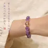 Pulsera Anillo Individual de Amatista Lavanda de Lujo Avanzado Cristal de Roca Cristal Blanco Regalo para Novia Exquisita Pulsera para Mujer Al por Mayor