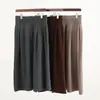 Venta al por mayor transfronteriza del fabricante de falda de punto cálida de lana 100% engrosada, de cintura alta, longitud media, de cachemira y lana en stock