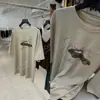 DestaqueVocê Correu 26 Novo Estilo Outono Inicial Linho Algodão Lavagem com Enzima de Ar Estampa de Carro Esportivo Retrô Camiseta Oversized de Manga Curta