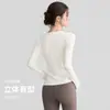 Roupas Novas de Yoga, Tops de Malha de Outono, Roupas de Treino Fitness Emagrecedoras de Manga Longa, Roupas Esportivas de Pilates, Aparência Elegante