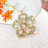 Pinza Francesa de Nuevo Estilo con Flor de Cinco Pétalos Calada con Flor de Diamante, Pinza para el Cabello de Ácido Acético, Pinza de Tiburón Simple de Alta Gama, Accesorio para el Cabello para Mujeres