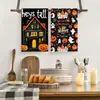 2 unidades em estoque transfronteiriço desenho animado castelo de Halloween fantasma microfibra toalha de cozinha pano de limpeza pano de prato