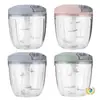 Machacador de Ajo Manual, Molinillo de Ajo Multifuncional, Picadora de Ajo y Jengibre para Carne, Procesador de Alimentos, Mini Picador de Ajo de Cocina