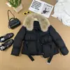 2026 Invierno Nuevo Estilo Coreano Cuello Grande de Piel Cintura ceñida Adelgazante Chaqueta de Algodón Ropa de Abrigo para Mujer Corta Gruesa Cálida Súper Bonita
