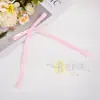 Lazo de nudo en T de cola larga de 1 cm, accesorio para el cabello semiacabado, tocado, lazo de cinta hecho a mano DIY, venta al por mayor