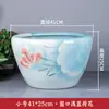 Fabricante de aquários de cerâmica azul claro de Jingdezhen personaliza aquários para varanda, tanques para nenúfares e lótus, e tanques para plantas verdes em pátios externos