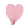 Gancho Adhesivo en Forma de Corazón, Gancho de Acero Inoxidable sin Rastro, Gancho Adhesivo de Corazón Rosa Melocotón sin Taladro, Gancho para Ropa, Gancho para Toallas