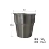 Venta al por mayor de fábrica Taza de agua para acampar al aire libre 300ml taza plegable de aluminio portátil taza para picnic de camping senderismo