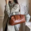 Bolso Boston de Cuero con Cera de Aceite Retro para Mujer 2026 Nuevo Bolso de Hombro Sencillo Bolso de Axila Bolso Tote para el Trabajo y el Trayecto