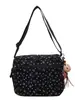 Bolsa de Nube Plisada Floral con Cordón y Lazo Estilo Coreano para Mujer Pequeña Fresca 2025 Bolso Cruzado Casual de un Hombro