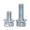 Ventas Directas de Fábrica de Tornillos Combinados de Tres Piezas Hexagonales de Cabeza Cruzada de Zinc Azul, Tornillos Combinados Hexagonales con Arandelas M5M6M8M10M12