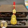 Nueva Marea Nacional Pequeños Regalos Llavero Exquisito Estilo Antiguo Calabaza Segura Colgante para Llavero de Coche Unisex Fortuna y Prosperidad