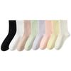 Calcetines sin costuras para niños de algodón puro primavera y otoño antibacterianos calcetines de media caña calcetines blancos sin costuras antipilling calcetines de luna medias