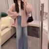 Cardigan Tricotado com Padrão de Casca de Árvore, Artesanato Pesado, Manga Lanterna, Estilo Preguiçoso, Suéter Versátil, Jaqueta Solta para Primavera e Outono, Roupa Feminina