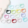 Aleación de Zinc Lindo Gato Kt Hebilla de Resorte Pintado Colorido Gato de la Suerte Kt Llavero Anillo Abierto Accesorios para Joyería DIY