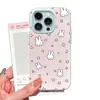 Aplicável à capa de celular iPhone 17 Pro Max Apple 16 Fofa estilo coreano 15 Pro À prova de queda 14 Estrelas Espalhadas Coelho