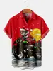 Camiseta Nueva de Navidad Transfronteriza Serie Navideña Impresión 3D Amazon Aliexpress Camisa de Manga Corta para Hombre